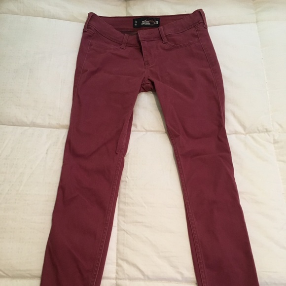 HOLLISTER dark pink jean leggings, size 3R - Picture 4 of 6